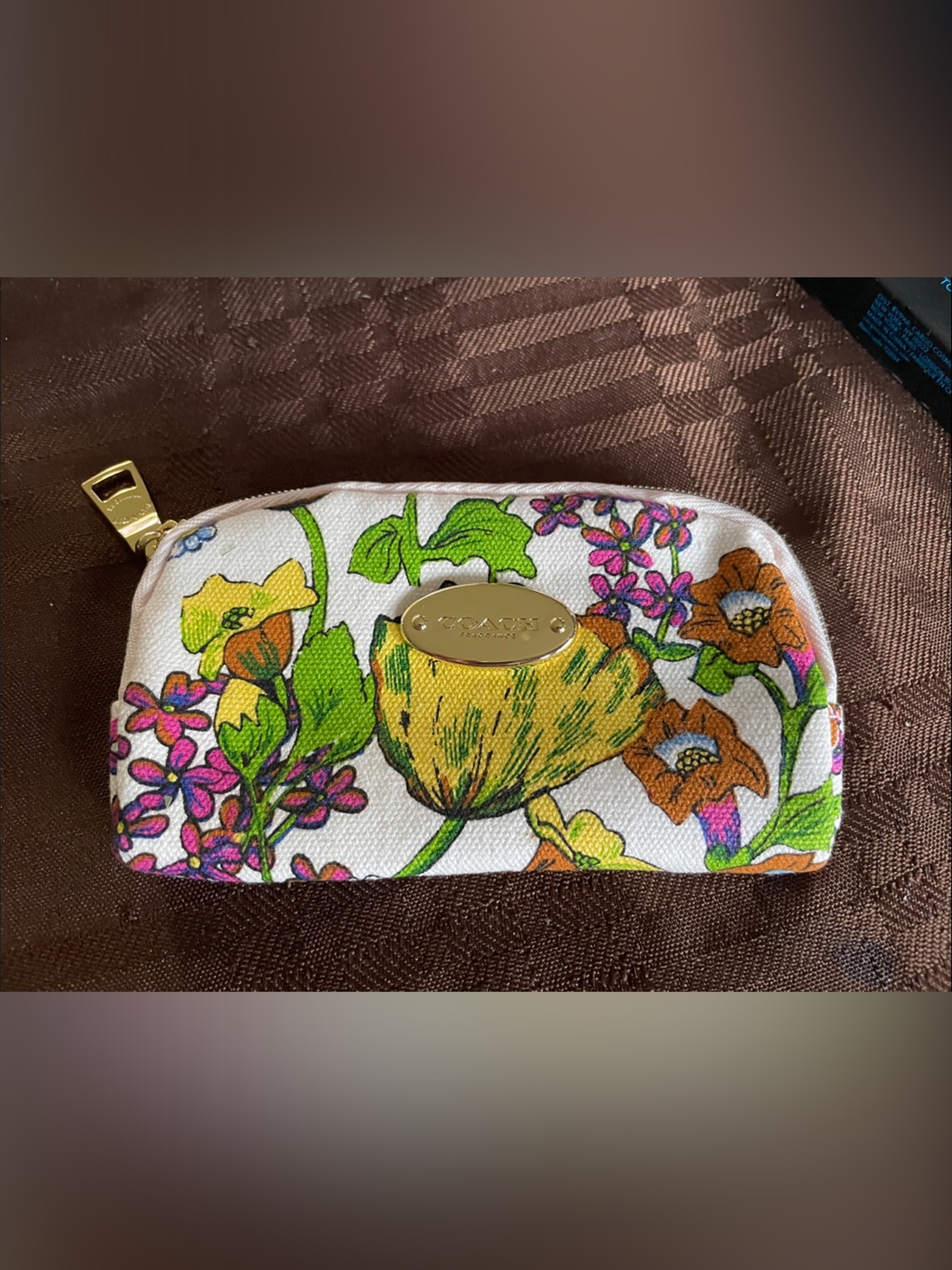 Coach New Floral zip Mini Pouch